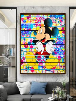 The Art House - Yellow Black Abstract Wall Art