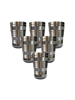 USHA SHRIRAM - Stainless Steel Glass (Pack of 6) 300 ml Each