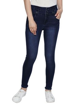 High Star - Women Clean Look Slim Fit High-Rise Light Fade Stretchable Jeans