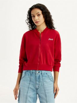 Levi's - Womens Brand Logo Red Collar Neck Jacket