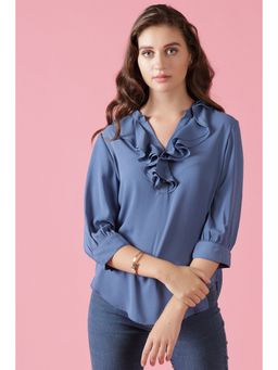 Gipsy - Sage Blue Georgette Top