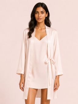 Noite Luxe - Brume Satin Nightdress And Robe