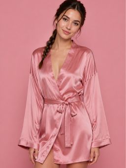 Noite Luxe - Cameo Satin Nightdress And Robe
