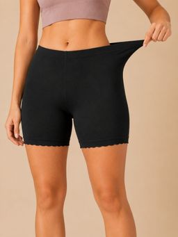 Secrets By ZeroKaata - Women's Solid Stretchable Cycling Shorts