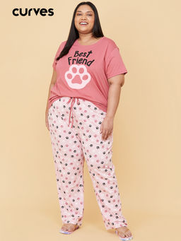 max - Women Printed T-Shirt And Pyjama