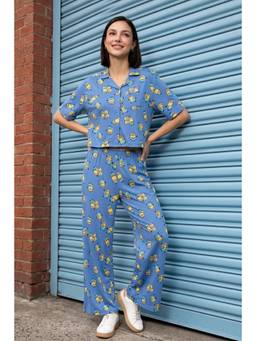 Zivame - Women's Minions Knit Cotton Shirt & Pyjama - Riviera