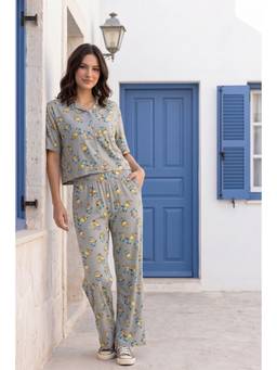 Zivame - Women's Minions Knit Cotton Shirt & Pyjama - Ultimate Grey