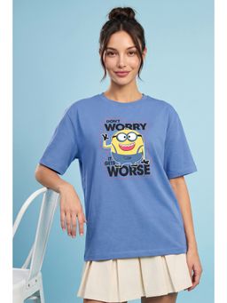 Zivame - Women's Minions Knit Cotton Loungewear Top - Riviera