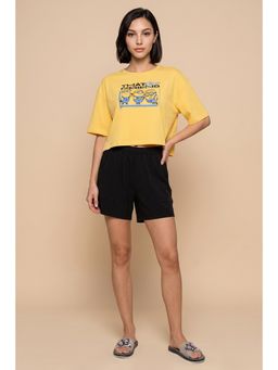 Zivame - Women's Minions Knit Cotton Night Short Set - Yarrow