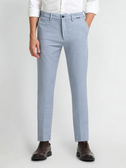 Arrow Newyork - Blue Smart Flex Super Slim Fit Trousers