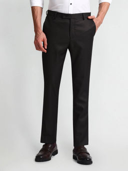 Arrow - Brown Mid Rise Tapered Fit Trousers