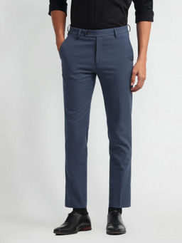 Arrow - Navy Blue Smart Flex Super Slim Trousers