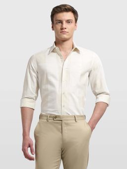 Arrow Newyork - Men's Cream Manhattan Slim Fit New York Shirt