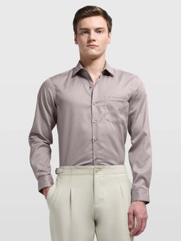 Arrow - Men's Mauve Textured Auto Press Shirt