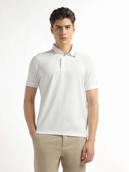 Arrow - Men's White Textured Regular Fit Polo T-Shirt