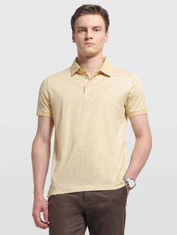 Arrow - Men's Yellow Printed Regular Fit Polo T-Shirt