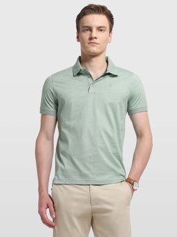 Arrow - Men's Green Printed Regular Fit Polo T-Shirt
