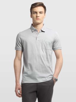 Arrow - Men's Grey Printed Regular Fit Polo T-Shirt