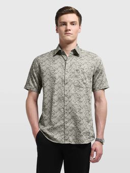 Arrow Sports - Men's Satin Sage and Sun Regular Fit Shirt
