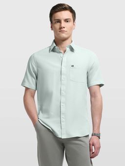 Arrow Sports - Men's Green Aquarelle Drift Textured Shirt