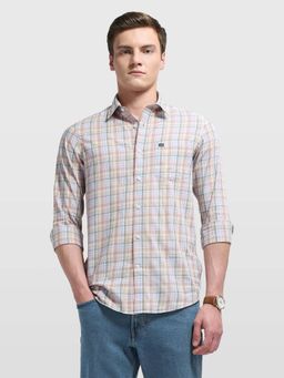 Arrow Sports - Men's Brown Chelsea Slim Fit Twill Shirt