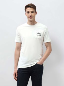 U.S. Polo Assn. Denim Co. - Men's White Solid Slim Fit T-Shirt