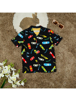 The Lion and the Fish - Black Boys Comfort Casual Shirt