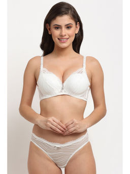 Makclan - Sexy Lace Contour Lingerie - White (Set of 2)