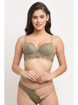 Makclan - Comfy Flirt And Fervent Lingerie - Olive (Set of 2)