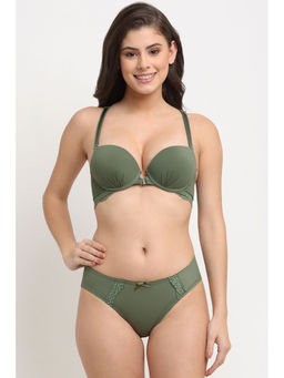 Makclan - Fashionable Strings Lace Lingerie - Green (Set of 2)