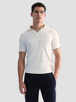 U.S. POLO ASSN. - Men's Brand Embossed Regular Fit Active Polo T-shirt - White