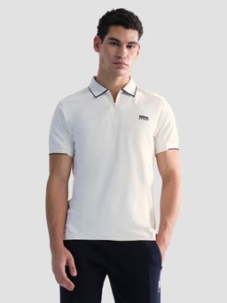 U.S. POLO ASSN. - Men's Solid Slim Fit Active Polo T-shirt - White