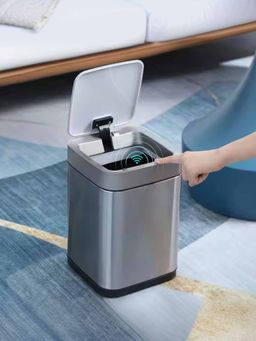 Savya Home - Stainless Steel Automatic Dustbin 10L Silver