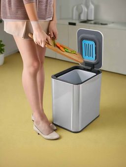 Savya Home - Stainless Steel Automatic Dustbin 9L Silver