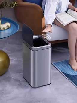 Savya Home - Stainless Steel Automatic Dustbin 20L Silver