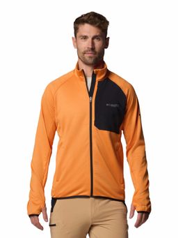 Columbia - Mens Orange Omni-Wick Triple Canyon Grid Ii Full Zip Fleece Jacket