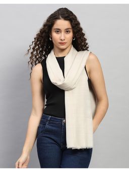 Monte Carlo - Womens Solid Cream Shawl