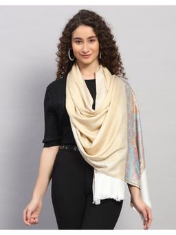 Monte Carlo - Womens Printed Cream Stole