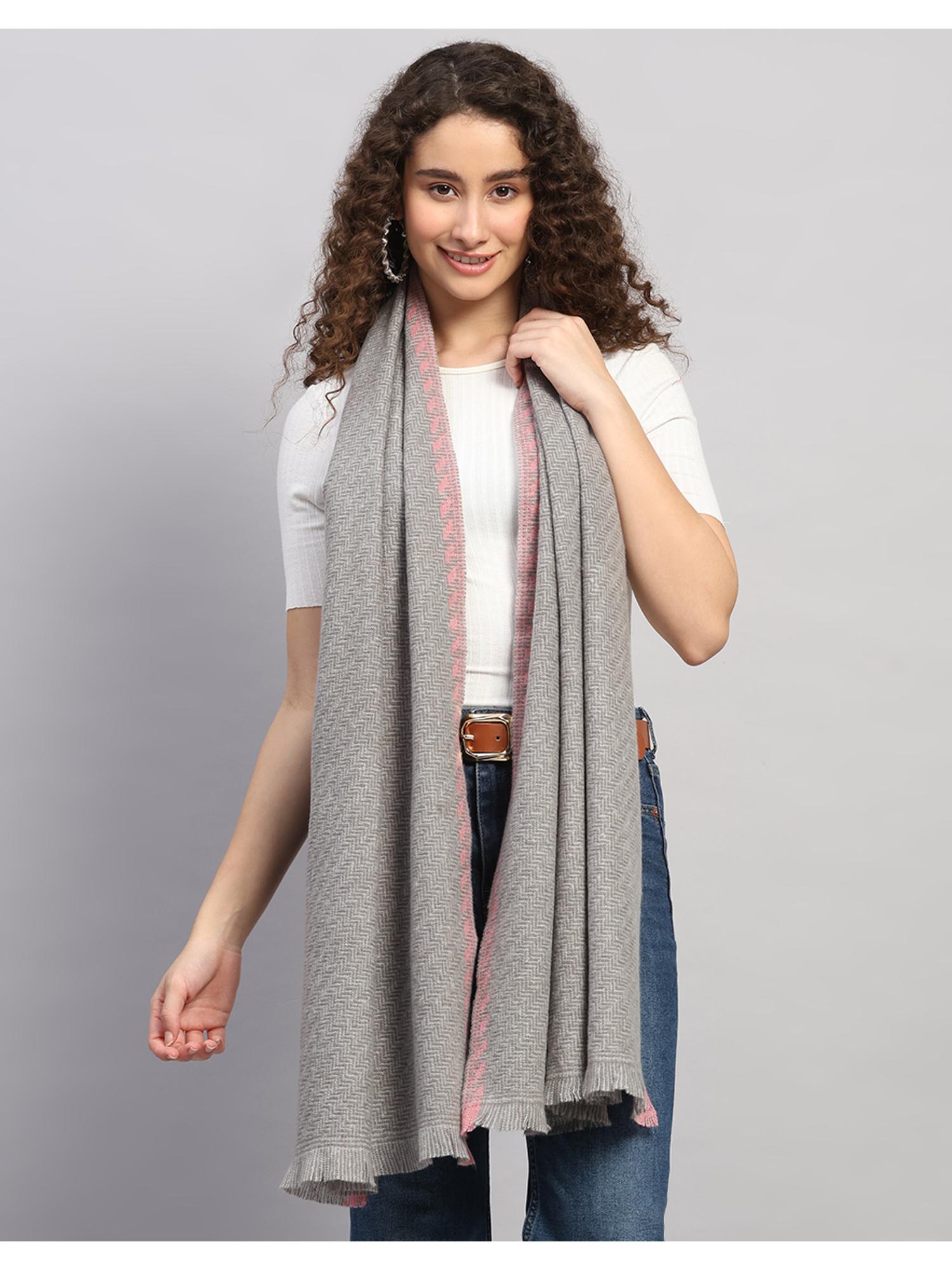 monte carlo Womens Solid Grey Stole-picture-10