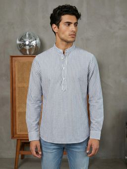 Jompers - Blue Striped Short Kurta