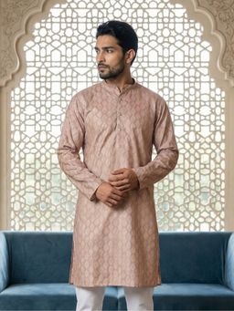 Jompers - Peach Foil Printed Kurta