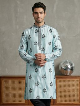 Jompers - Blue Embroidered Kurta