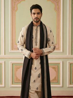 Jompers - White Embroidered Kurta and Dupatta