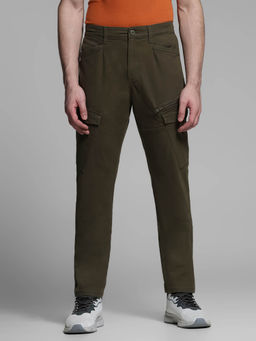 Jack & Jones - Green Slim Fit Stretch Cargo Pants