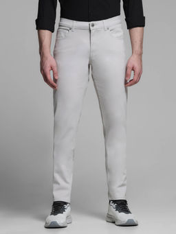 Jack & Jones - Grey Slim Fit Stretch Casual Trousers