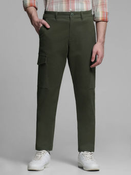 Jack & Jones - Green Slim Fit Stretch Cargo Pants
