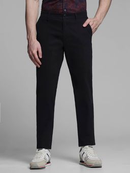 Jack & Jones - Black Slim Fit Stretch Casual Trousers