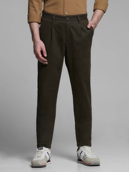 Jack & Jones - Green Regular Fit Stretch Casual Trousers