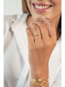 Perfectly Average - Cz Studded Ring | 18K Gold Plated Jewellery For Women