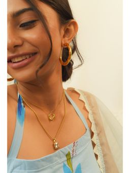 Perfectly Average - Irregular Circle Pendant Necklace | 18K Gold Plated For Women